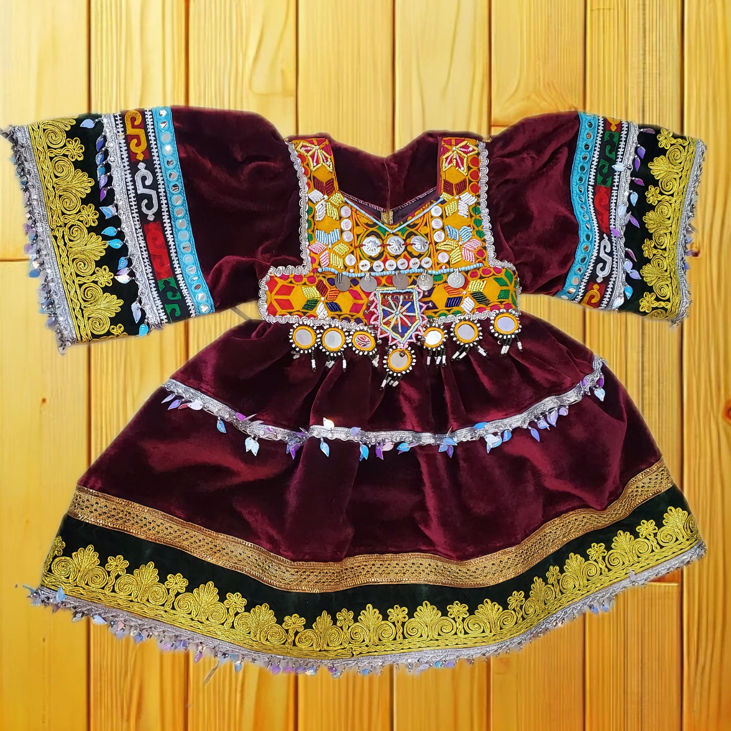 ✨ Traditional Afghan Awchakan Dress for Girls (4-5 Years) ✨