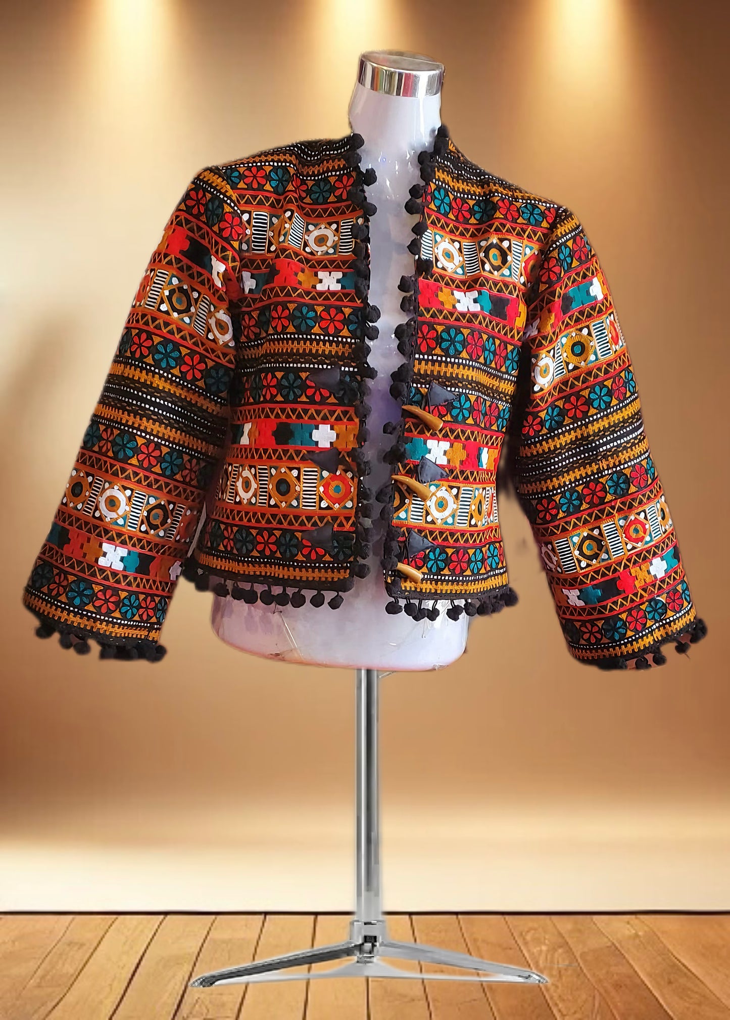 🔥 Handcrafted Afghan Short Jacket – A Statement of Tradition & Style 🔥