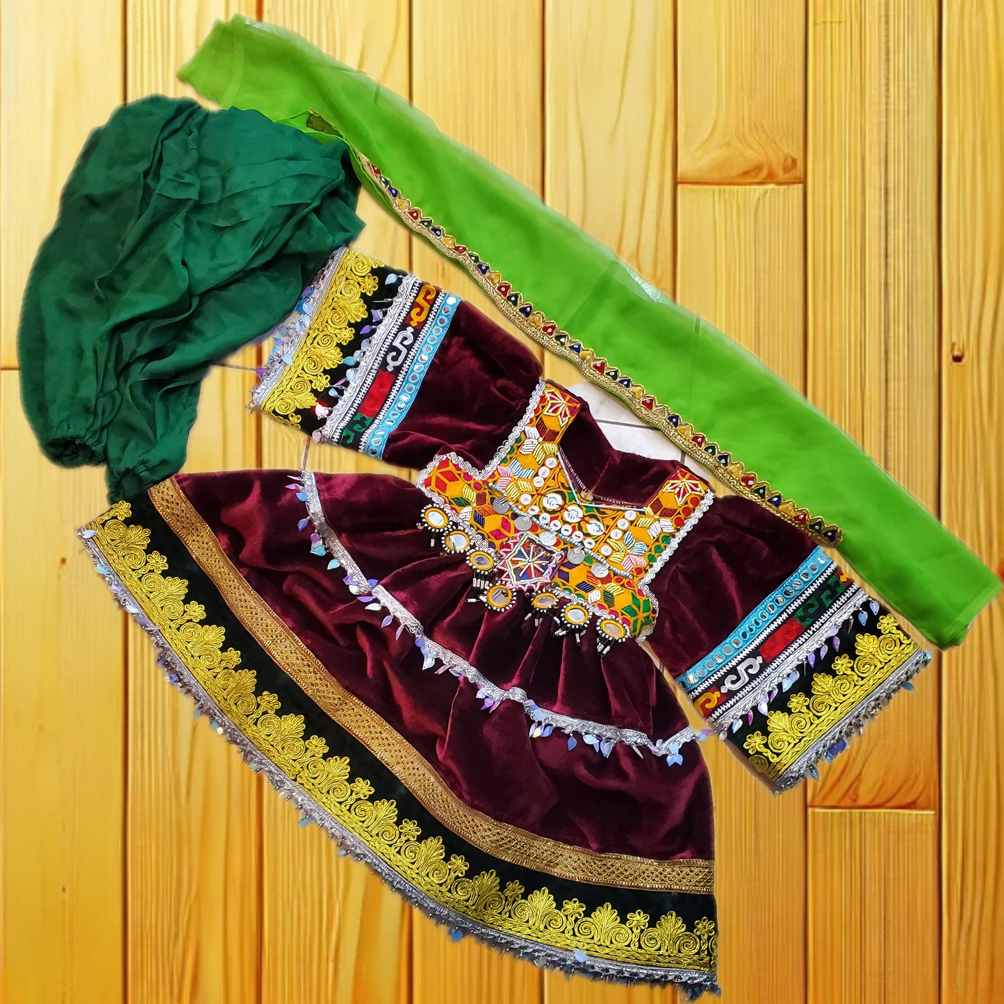 ✨ Exquisite Afghan Traditional Dress for Kids (3-4 Years) ✨