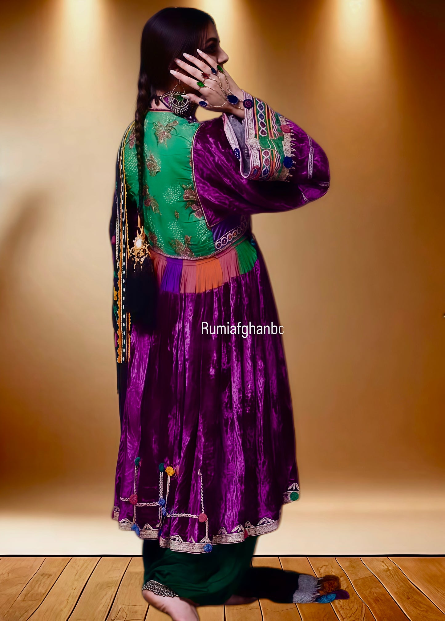 ✨ Majestic Afghan Velvet Dress – A Timeless Cultural Treasure ✨