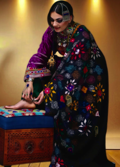 ✨ Majestic Afghan Velvet Dress – A Timeless Cultural Treasure ✨